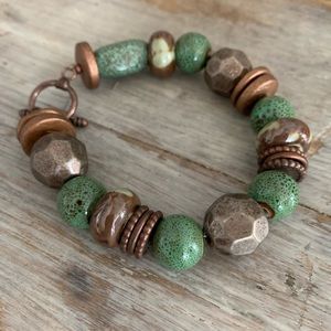 Beautiful earth tone chunky bracelet